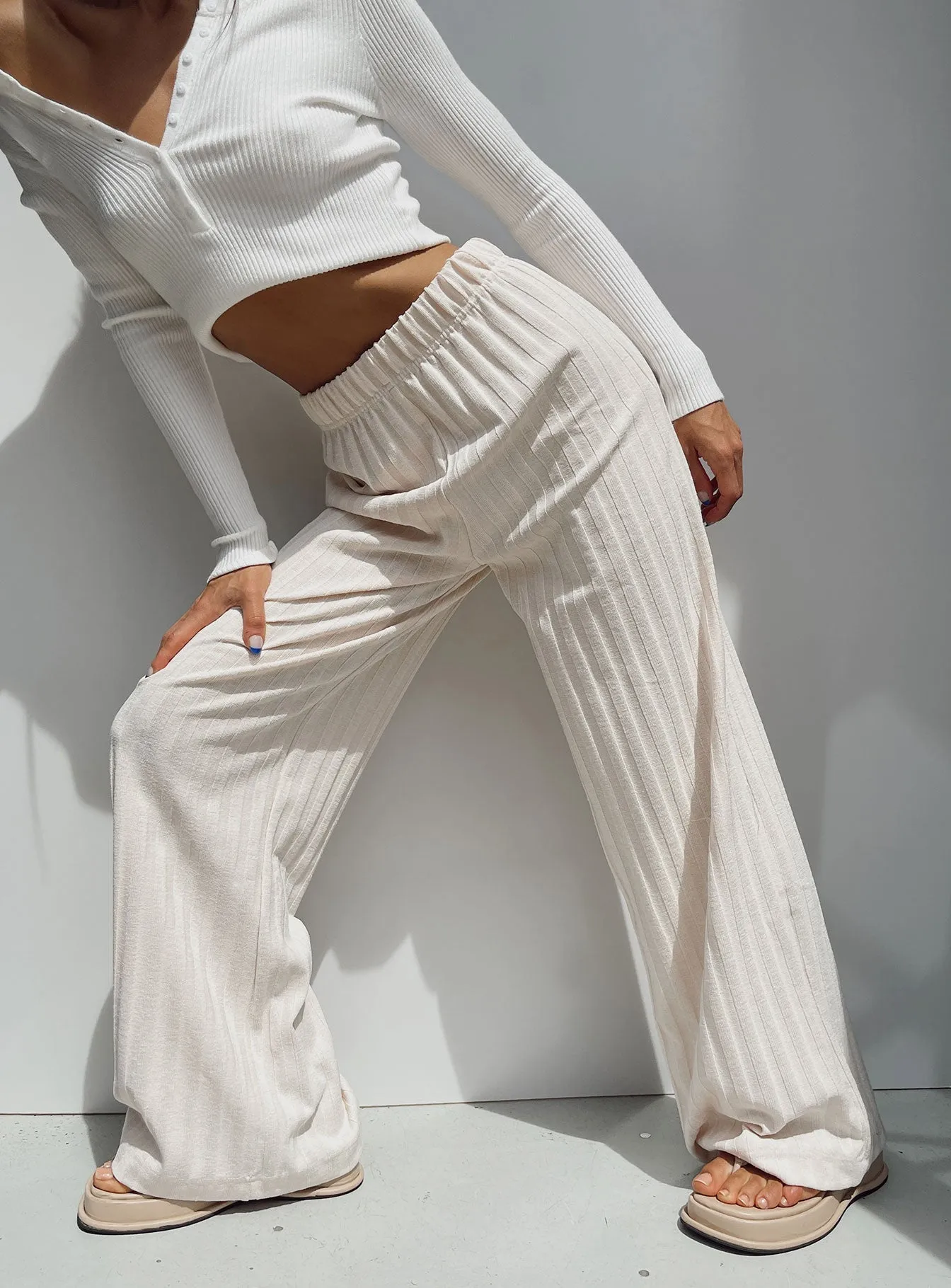 Augustus Pants Cream Stay Comfortable All Day Wear