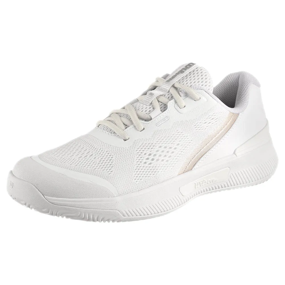 Flexible Design Stable Heel Counter Wilson Women's Intrigue Pro - White/Silver