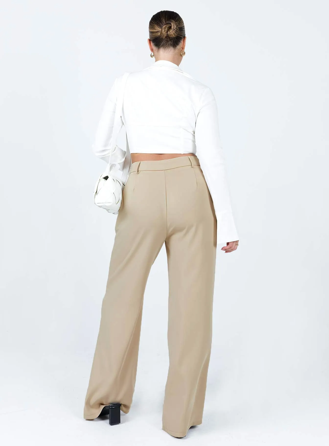 High Quality Material Light Reflective Details Archer Pants Taupe Tall