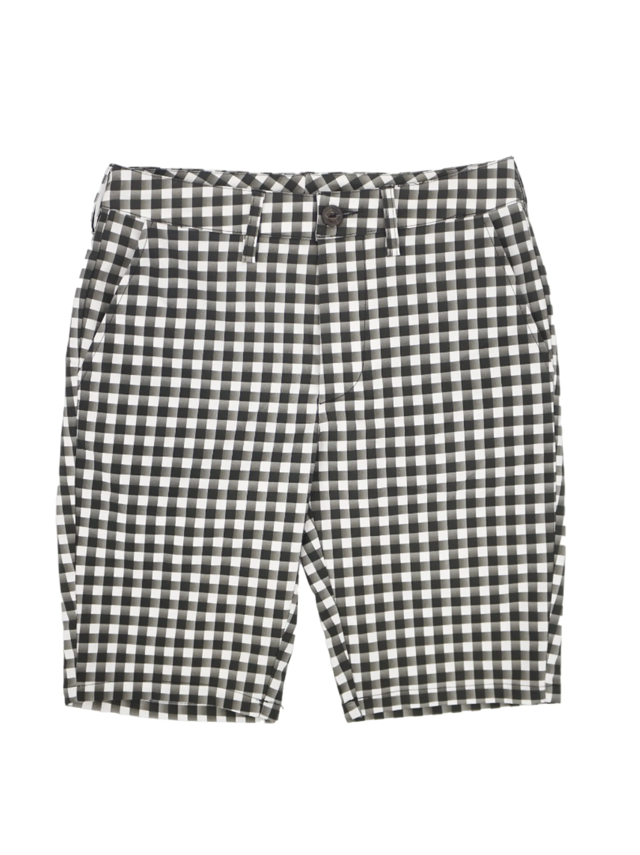 Stretch performance Women's Plaid Short,Grey/White
