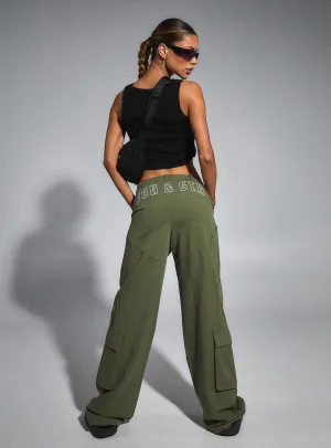 Reinforced Knees Customizable length Jagger & Stone Christina Cargo Pants Khaki