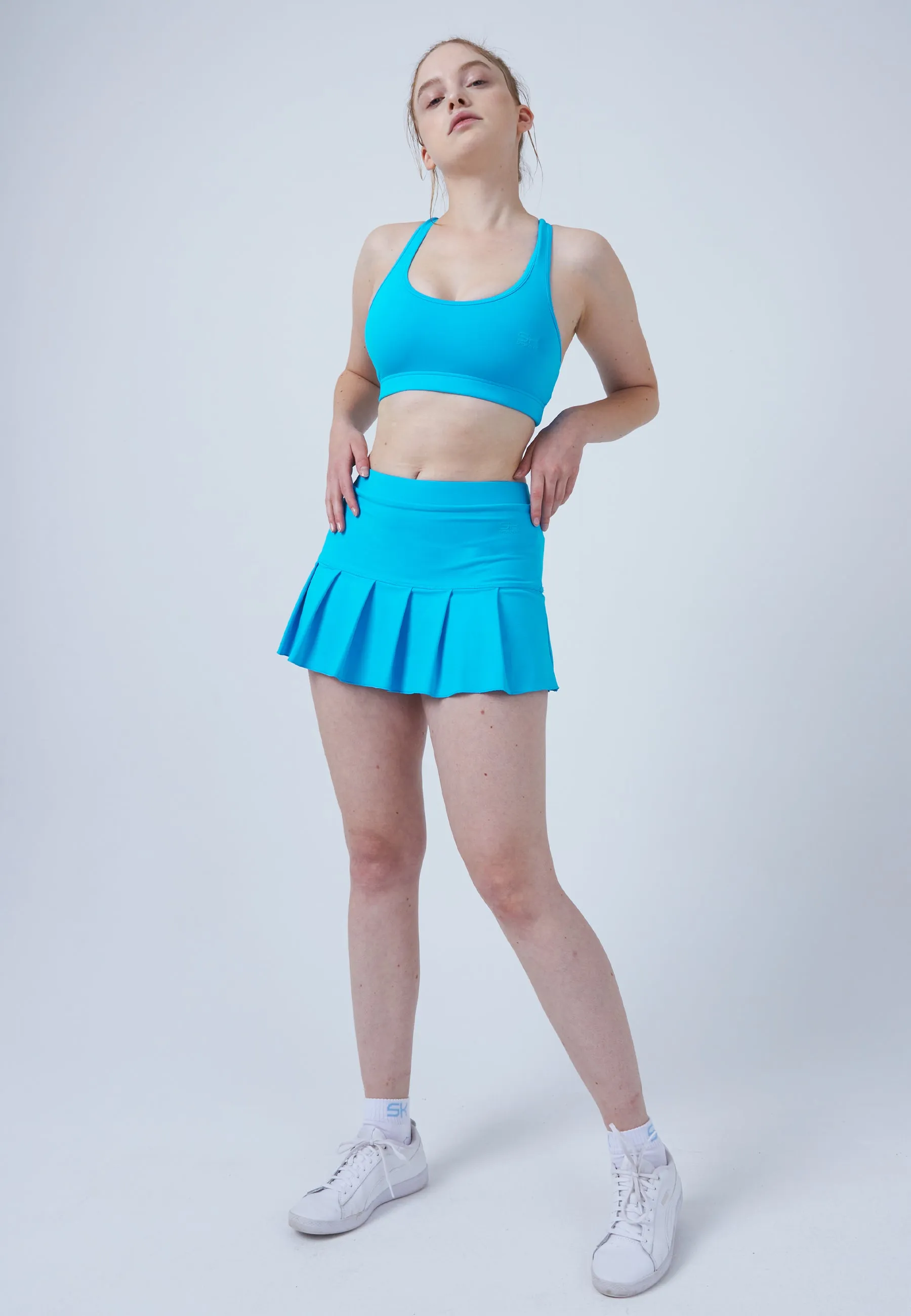 Easy Vibe Pleated Tennis Skort, turquoise