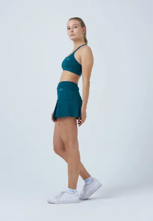 Smooth Edging Pleated Tennis Skort, dark teal