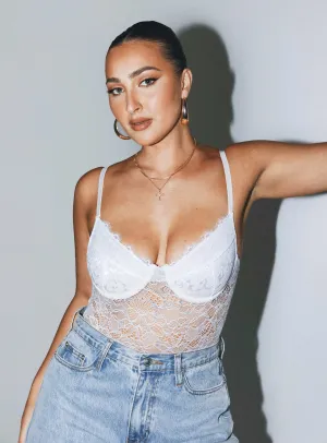 Abele Bodysuit White strapless bodysuit