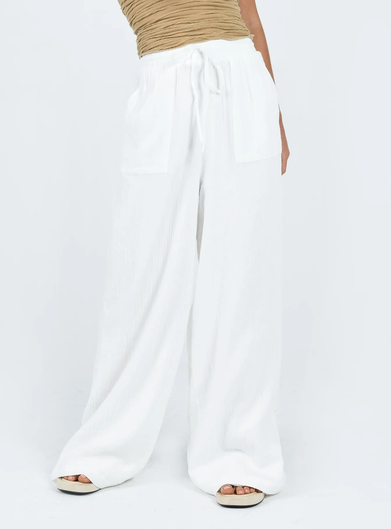 Secure Cuff Design Kahlil Pants White