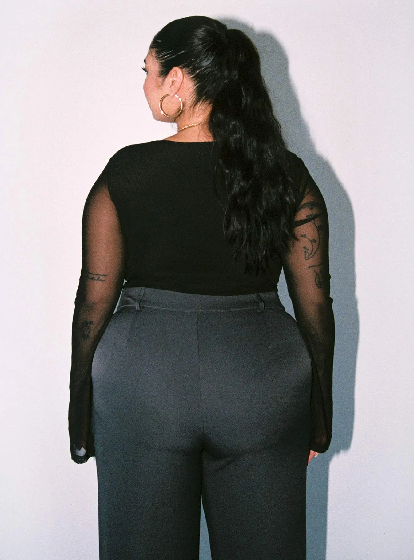 young women bodysuit Jacob Long Sleeve Bodysuit Black Curve