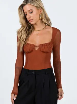 city chic bodysuit Olas Bodysuit Terracotta
