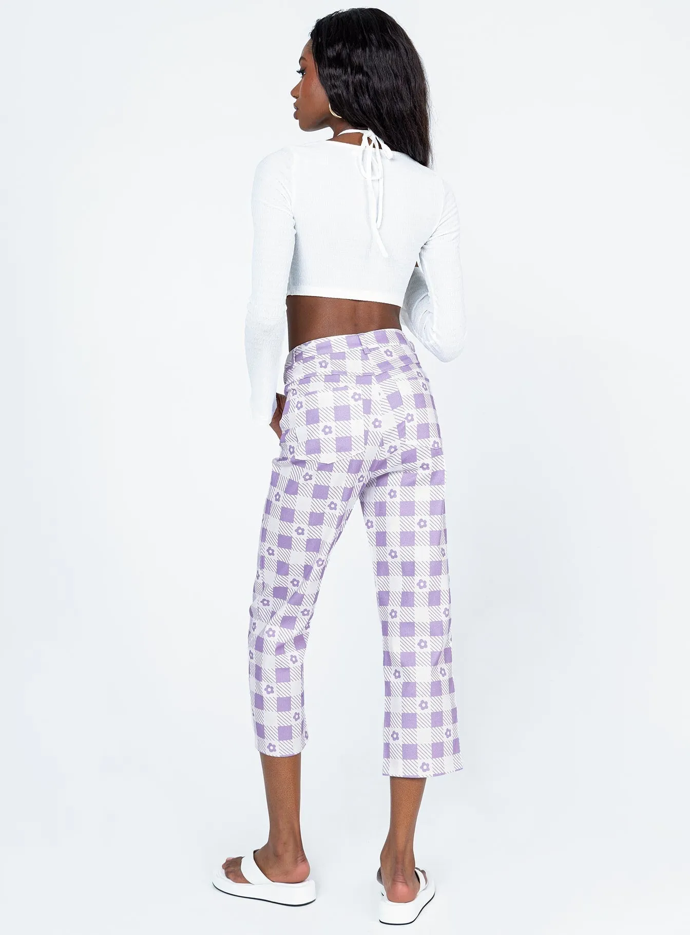 Marlissa Pants Purple Comfortable Fit Look Quick-Dry Fabric