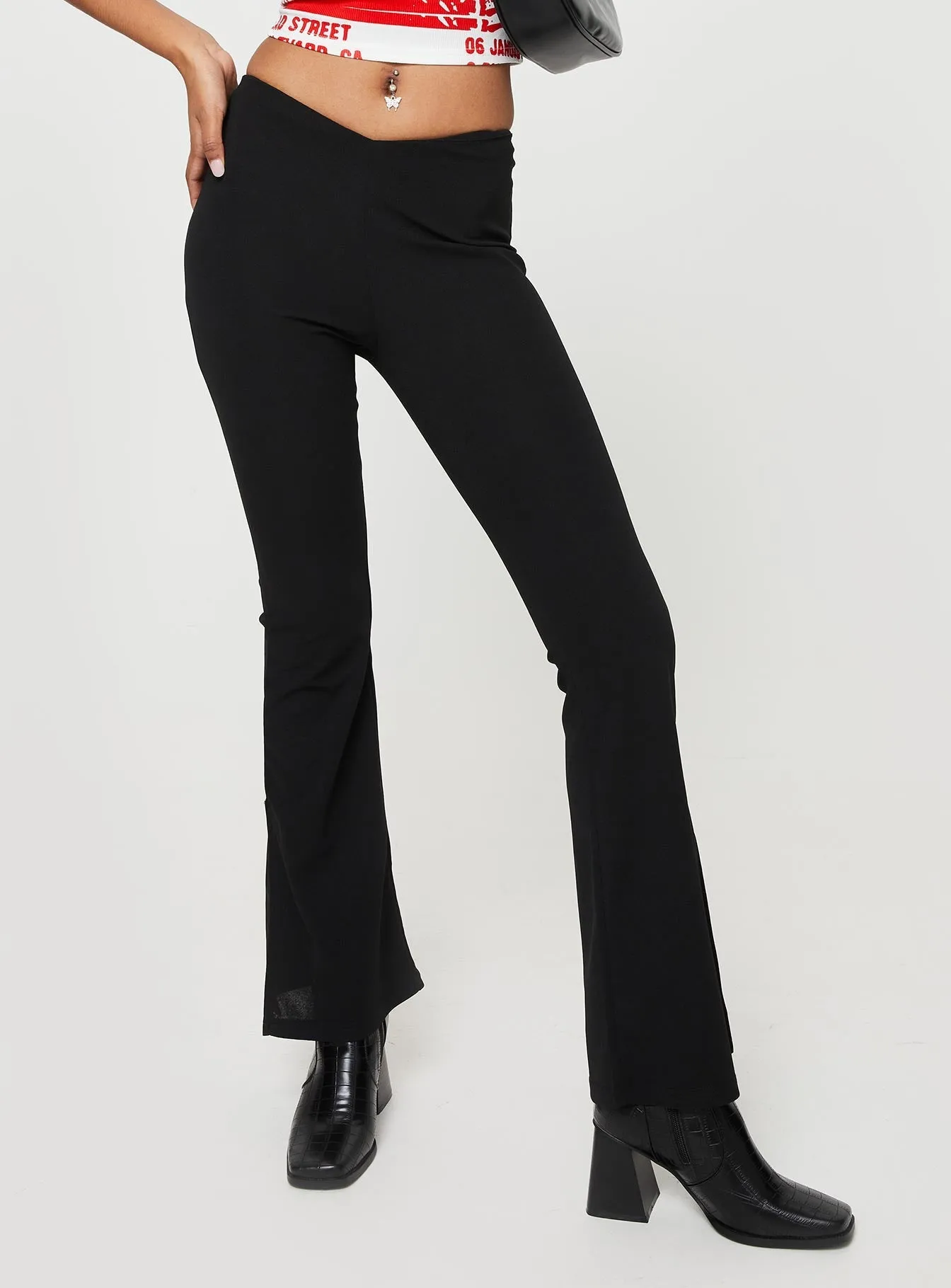 Refined fit Casual Wearable Nima Pants Black