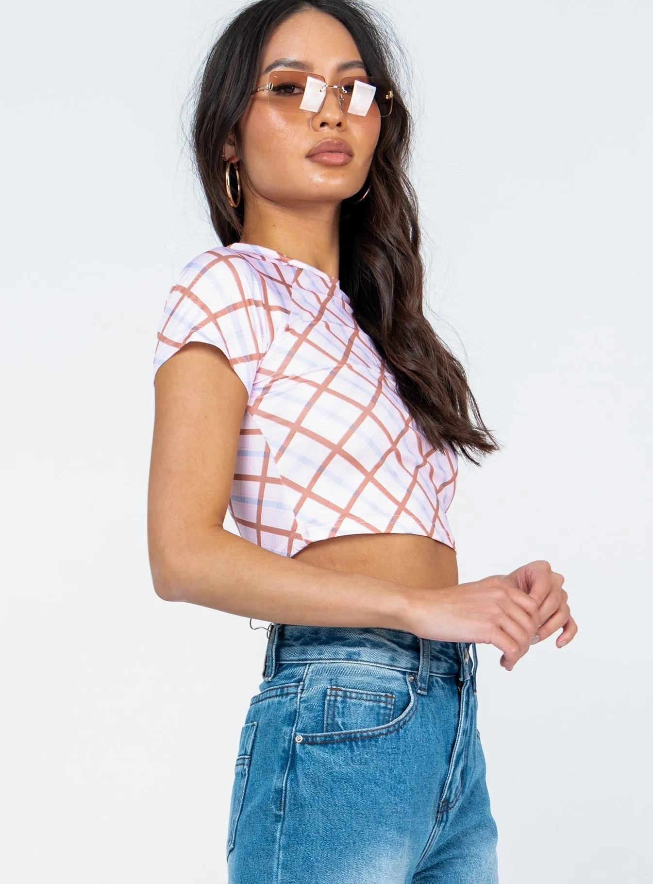 Kaisen Top Check Multi Perfectly Fit