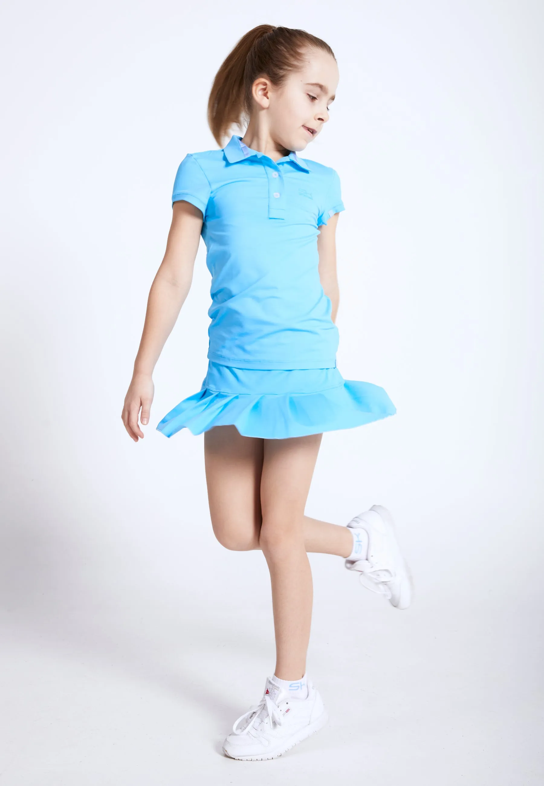 Pleated Tennis Skort, light blue Modest Wear