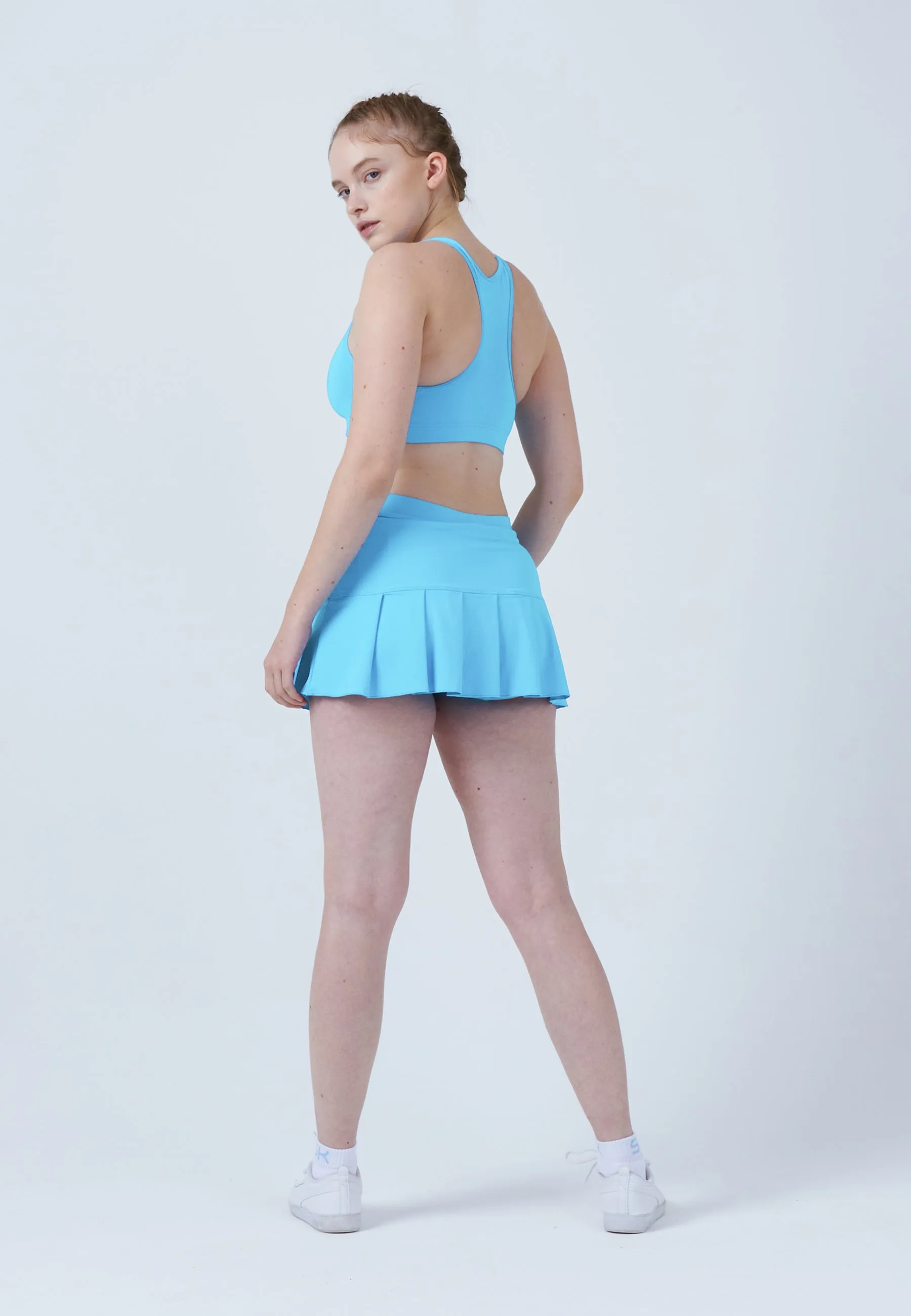 Seasonal special Pleated Tennis Skort, light blue
