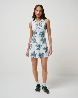 Chic Waistband Tie Breaker Polo Dress