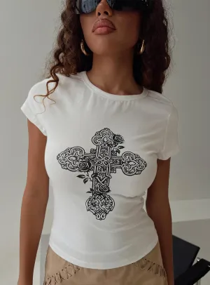 Denim combination Comfy All-Day Sylva Top White