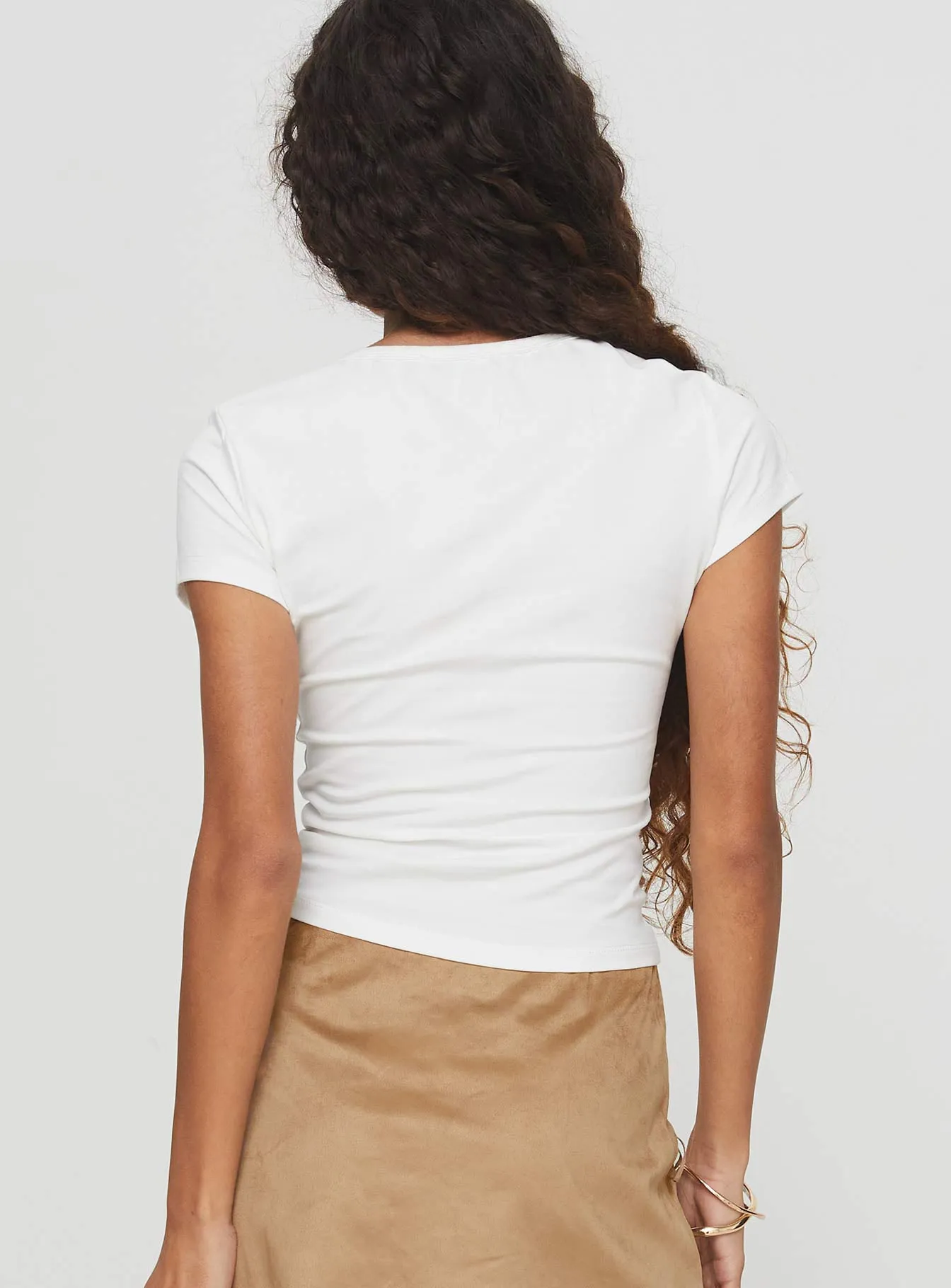 Classic Style Trend Trendy Wearable Sylva Top White