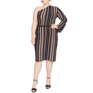 Fitted Design Women's Trendy One-Shoulder Dress,Multi