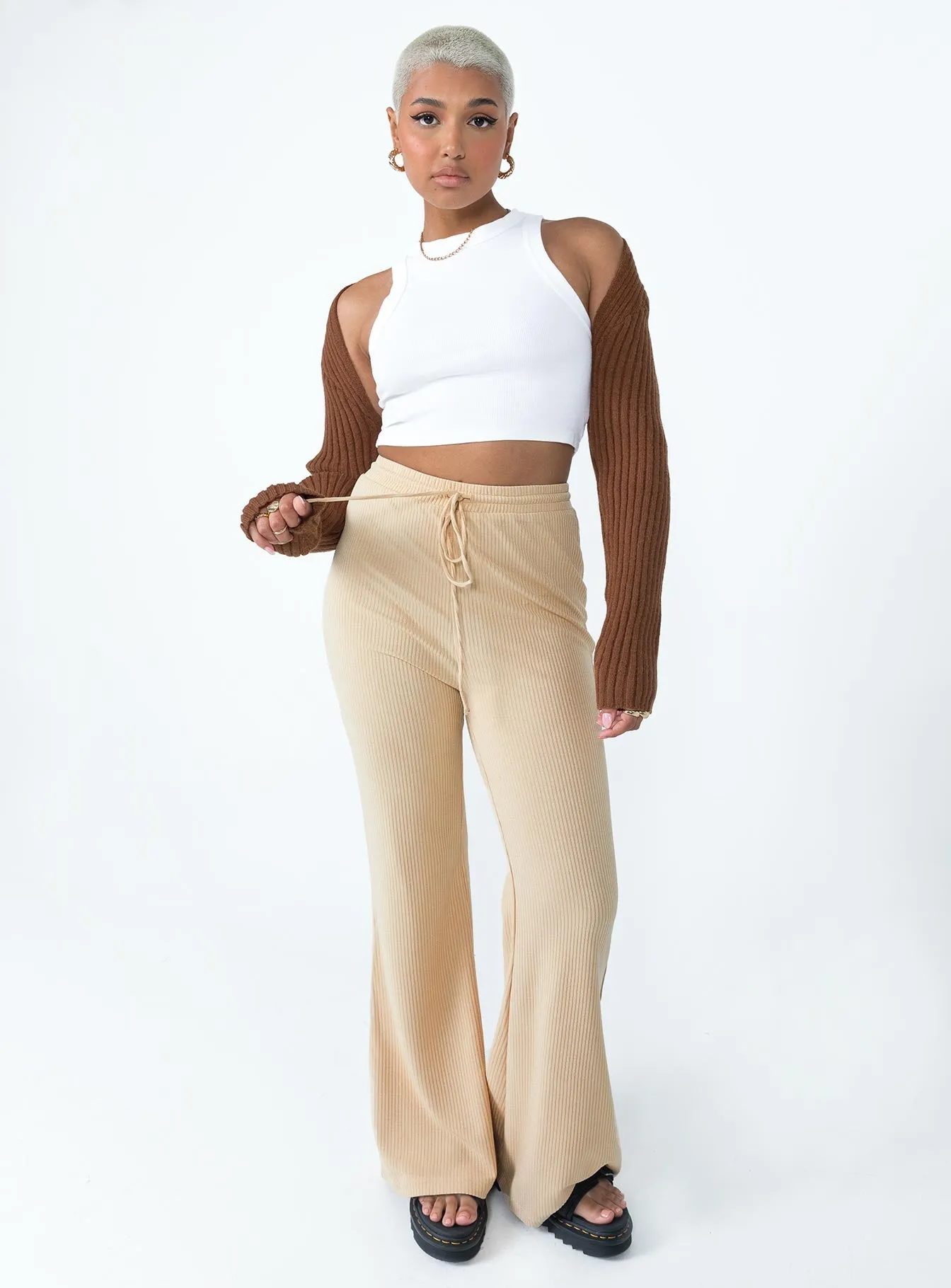 Julian Pants Beige Elastic Fit