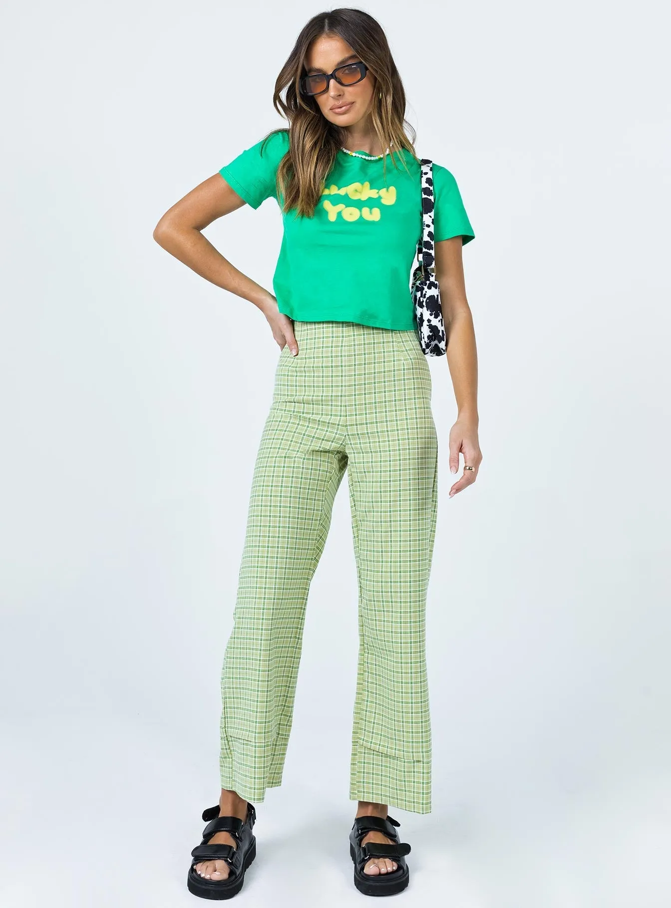 Euros Pants Lime Green LightweightWeave