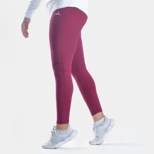 Doe side pocket elevate leggings- Burgundy Eco-Friendly Material Rain Fit