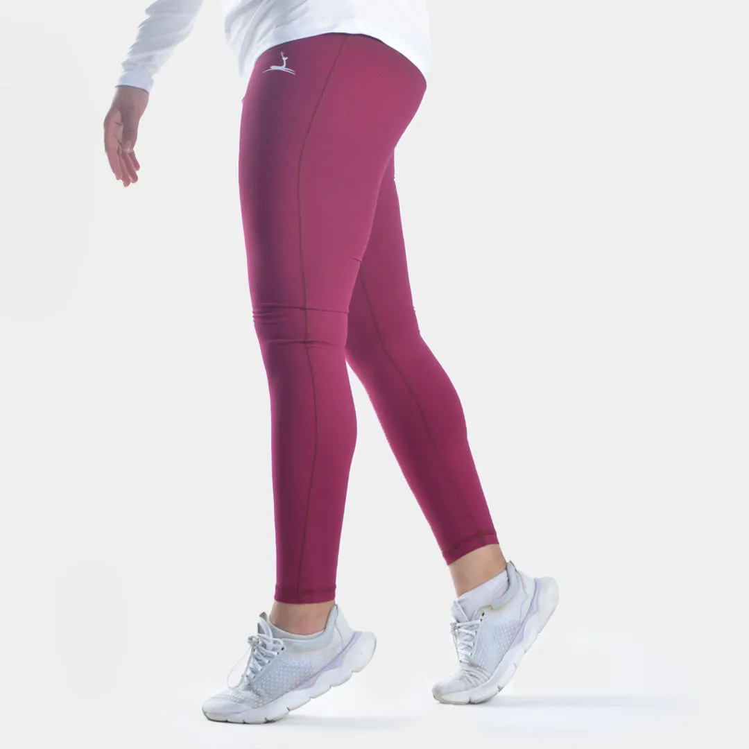 Doe side pocket elevate leggings- Burgundy Air Move Relaxed Fashion