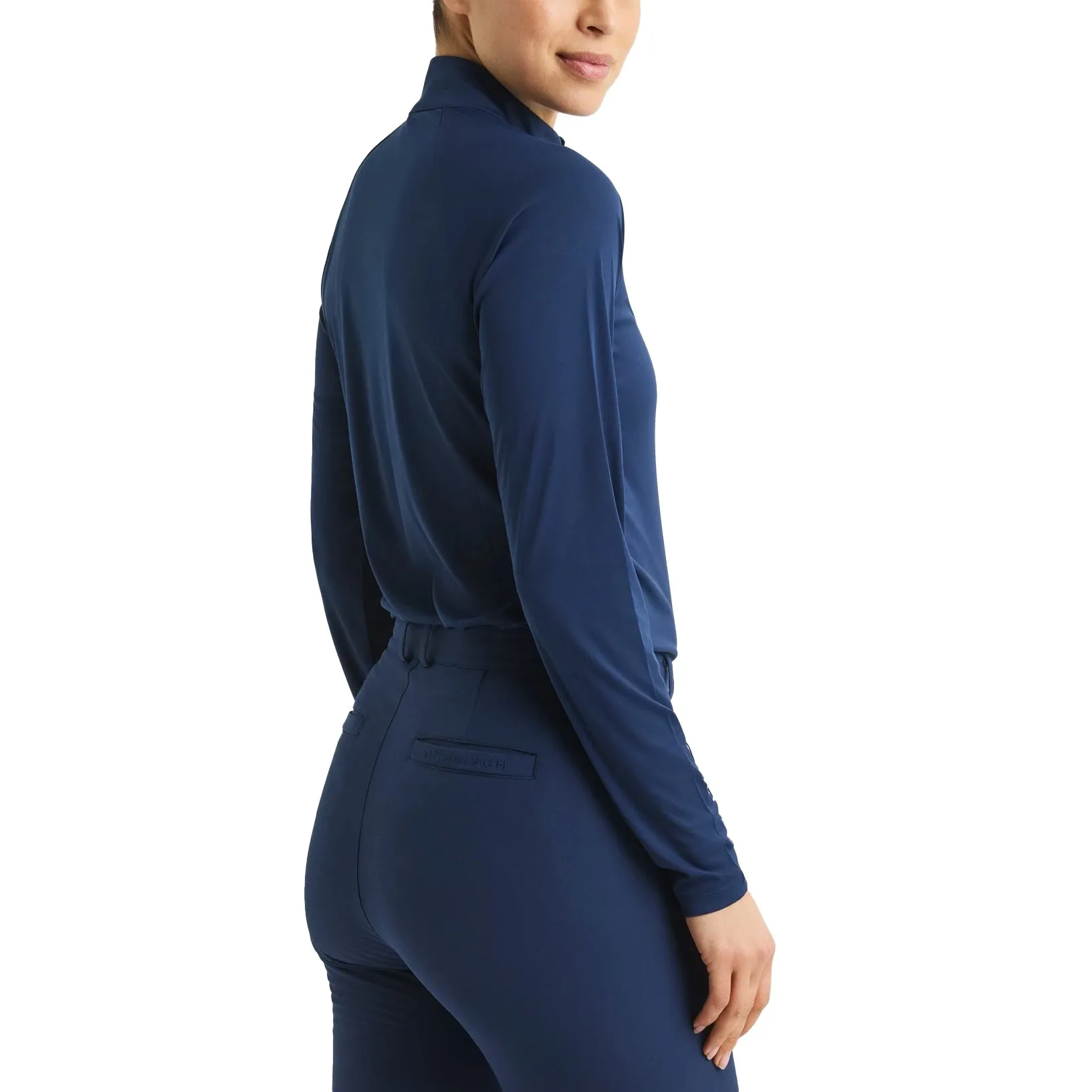 Daily Style Rohnisch Women's Addy Long Sleeve Golf Shirt - Navy