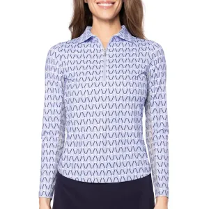 Golftini Women's Cool Girl Long Sleeve Golf Polo Shirt - Nauti & Nice Athletic Hoodie