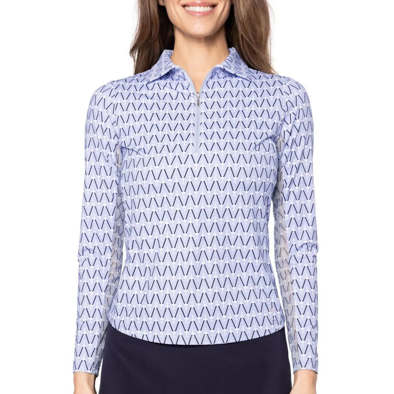 Golftini Women's Cool Girl Long Sleeve Golf Polo Shirt - Nauti & Nice Athletic Hoodie