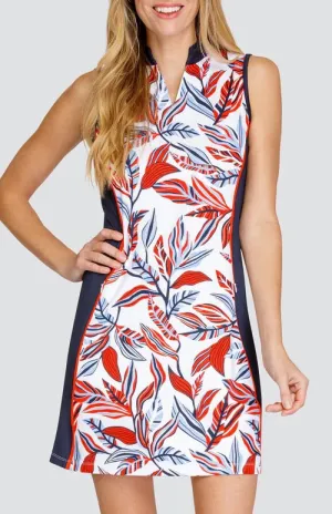 New Tail Activewear Lem 35" Golf Dress - Galleria Foliage MSP$117 Relaxed Line Chic Tailoring Waist