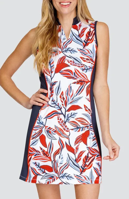 New Tail Activewear Lem 35" Golf Dress - Galleria Foliage MSP$117 Relaxed Line Chic Tailoring Waist
