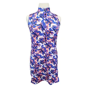 Gentle Glow Tail White Label White, Purple & Coral Floral Sleeveless Golf Dress Size L