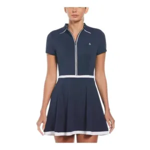 New Original Penguin Short Sleeve Navy Golf Dress w/ Contrast Piping MSP$125 Lounge Style