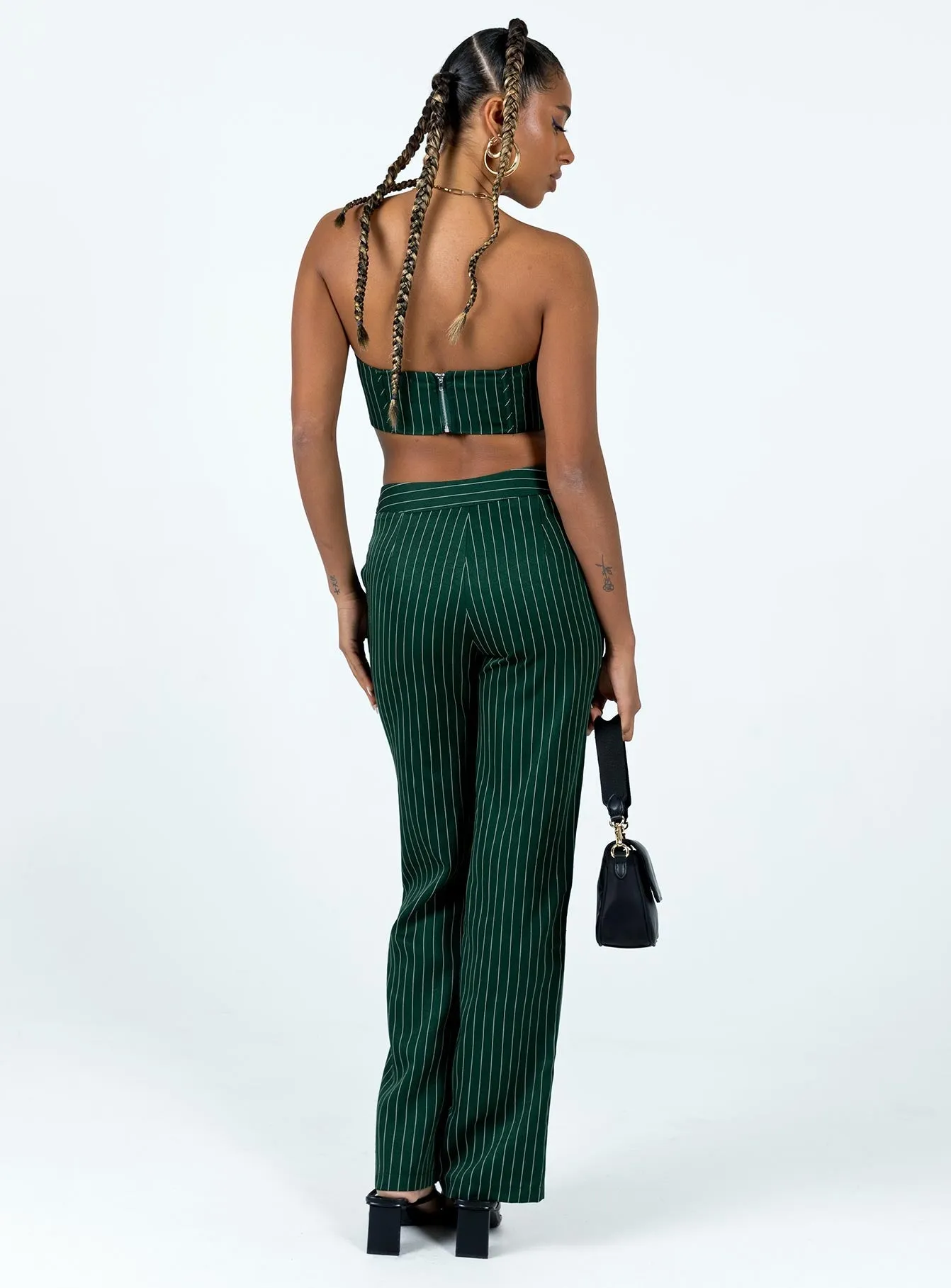 Timeless Comfort Wear Gerri Set Green Stripe