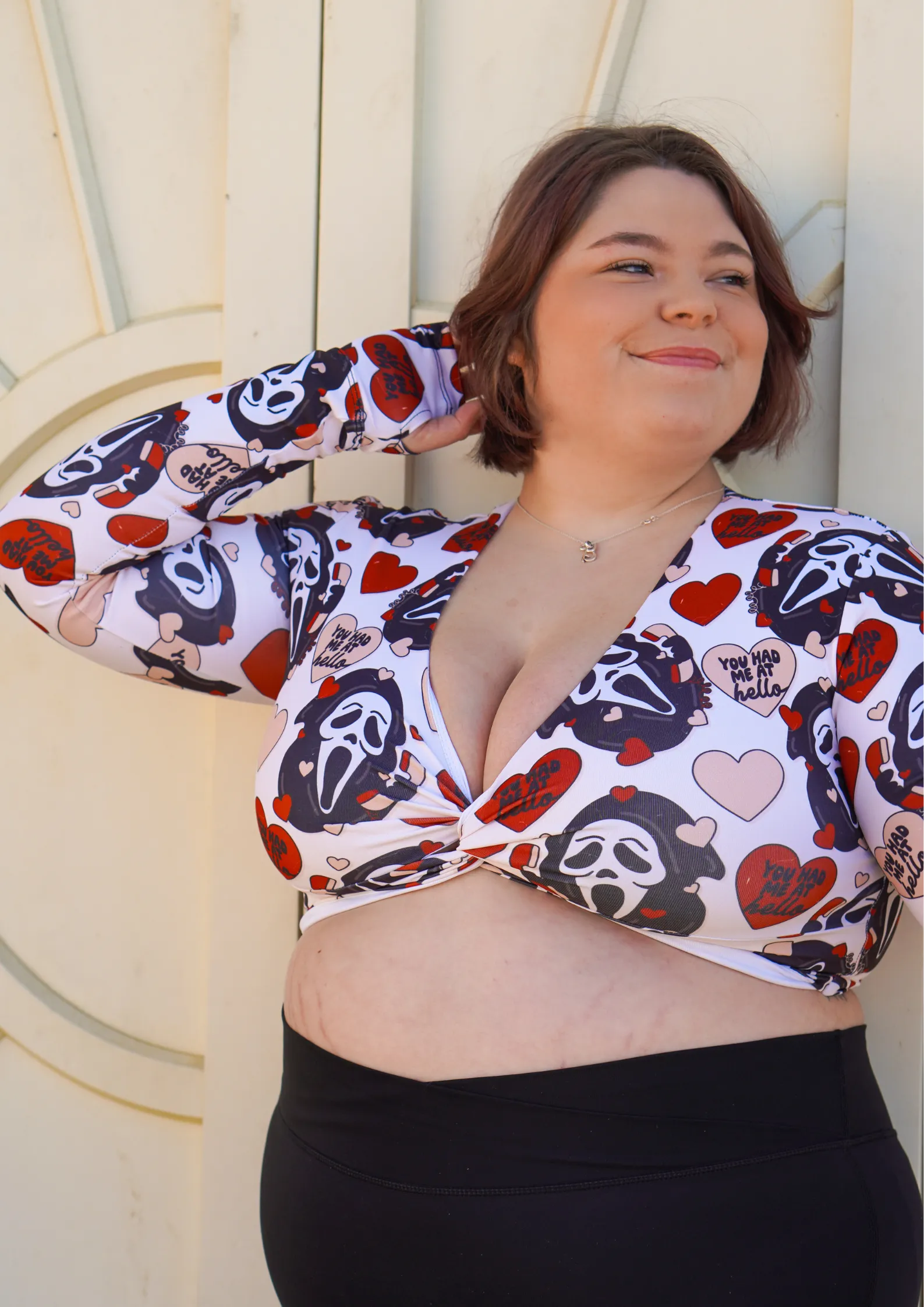 Comfortable Support You Had Me At Hello Crossover Long Sleeve Top