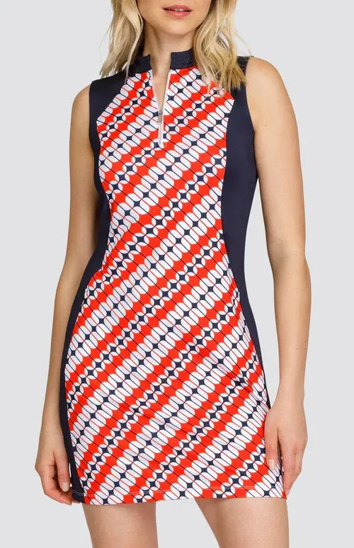 New Tail Activewear Women's Cove Sleeveless Golf Dress - Galleria Geo MSP$117 Sister Charm Weekend Edge