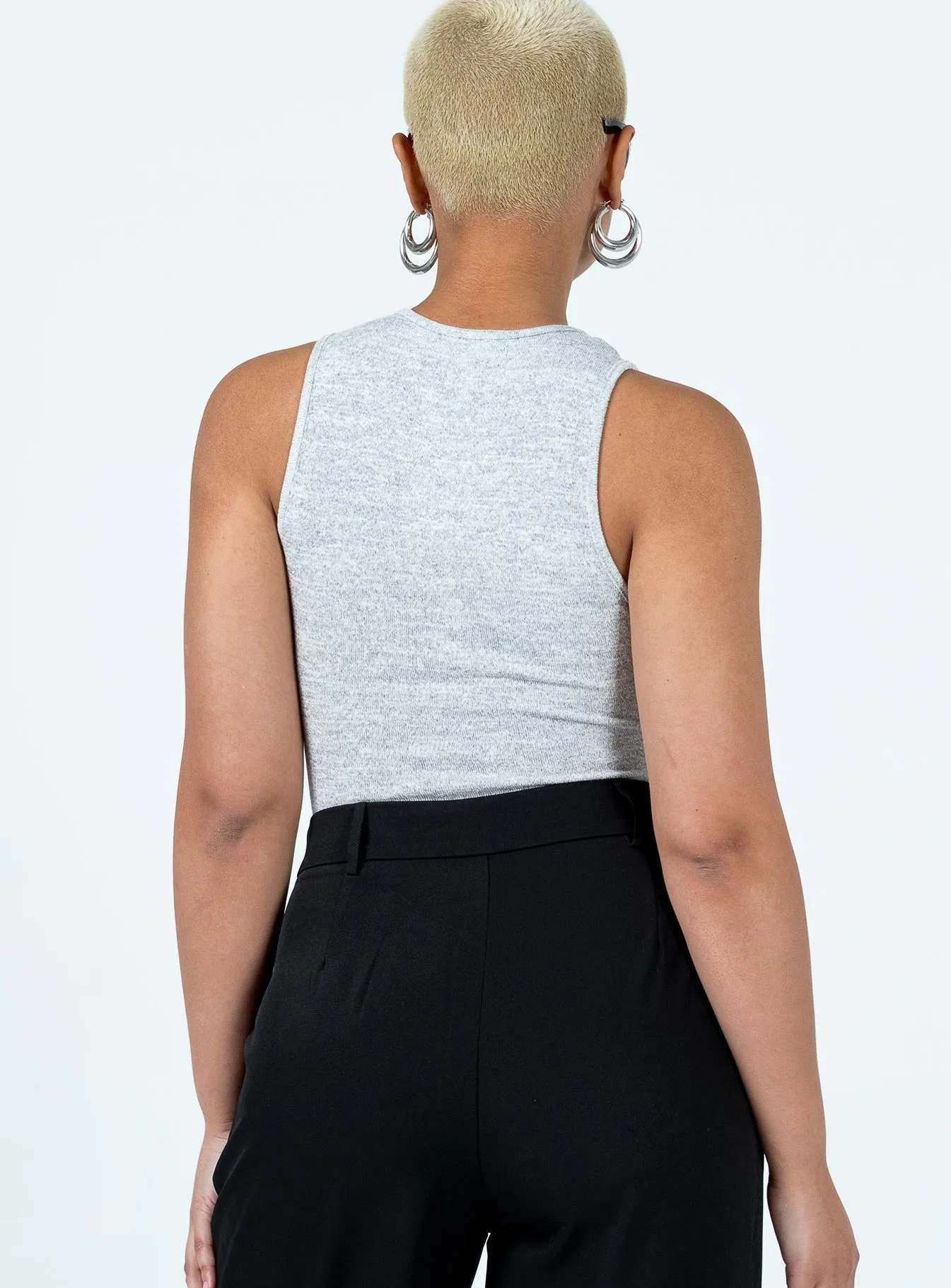 Duval Bodysuit Light Grey bodycon bodysuit tiktok bodysuit