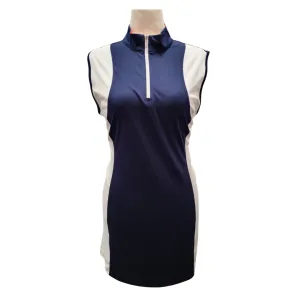 Light Sheen Callaway Navy & White Colorblock Women's Golf Dress Size XL