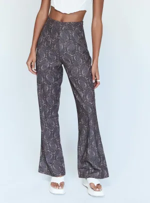Jensen Paisely Pants Brown Basic Style