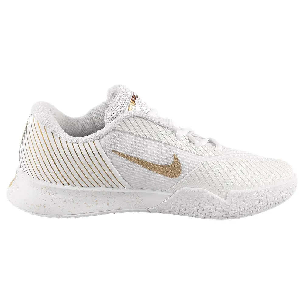 Torsion Resistant Midsole Nike Women's Air Zoom Vapor Pro 2 - Wimbledon - White/Metallic Gold Grain