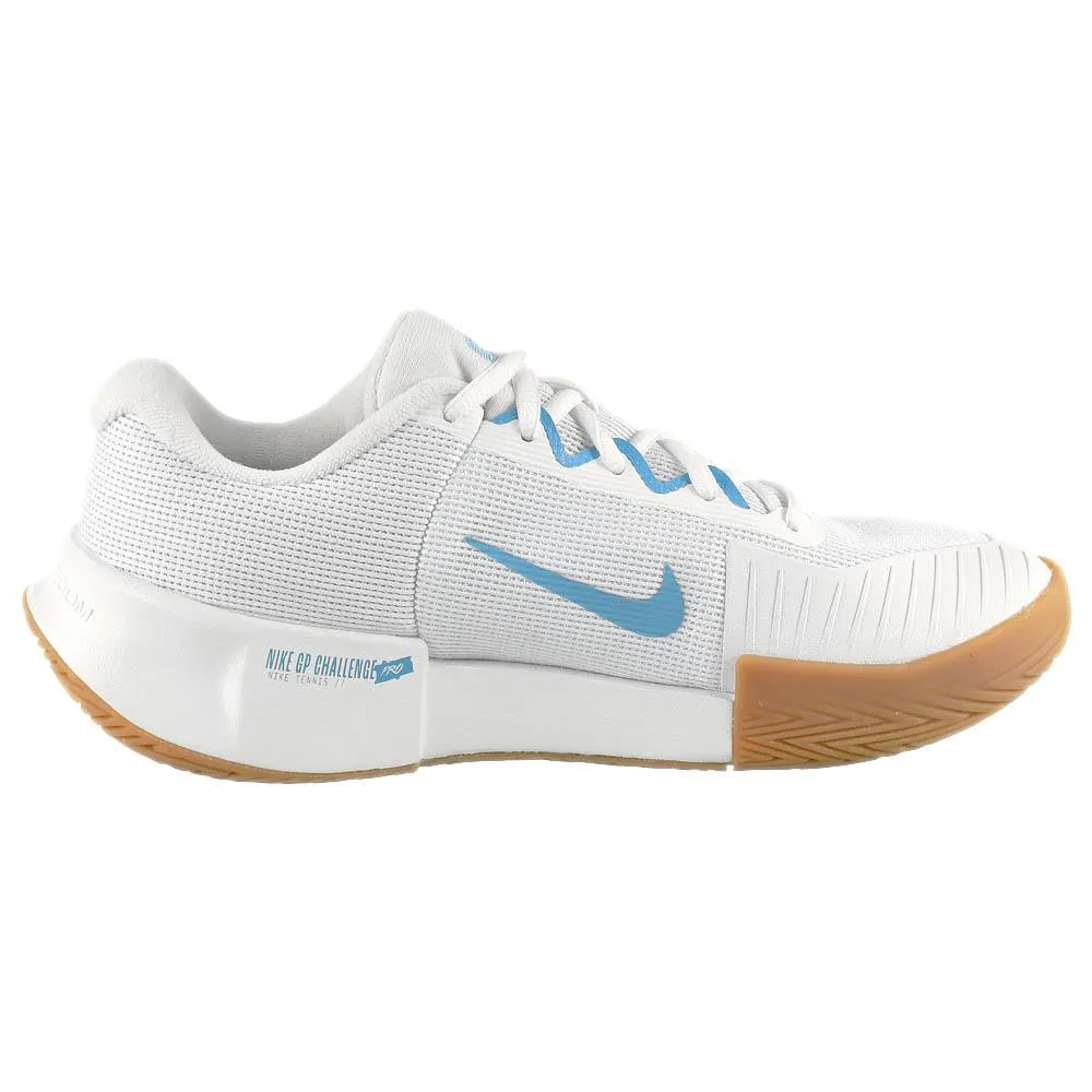 Nike Women's Air Zoom GP Challenge Pro - White/Light Blue Strong Stitching Respiratory Upper