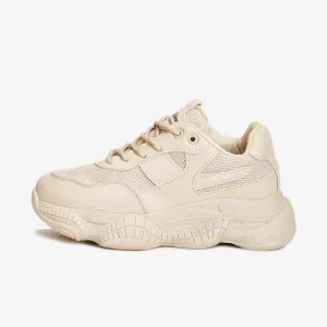 Lace-Up Chunky Sneakers Black Edge Strap Mode
