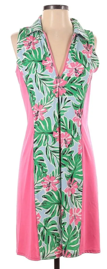 Jofit Aloha Print Sleeveless Golf Dress Size S MSP$120 Casual Days