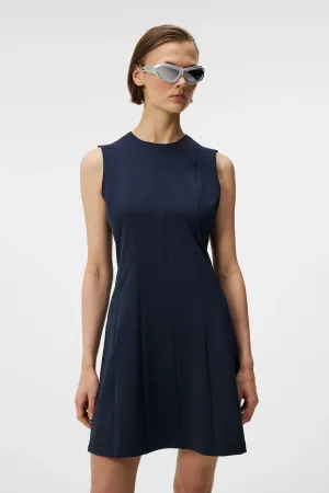 J.Lindeberg Navy Jasmin Dress Size XL MSP$175 Ruffle-Detail