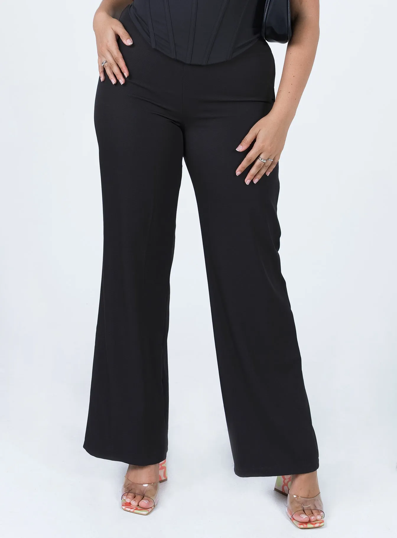 Christie Low Rise Pants Black Clean Cut Utility Fit