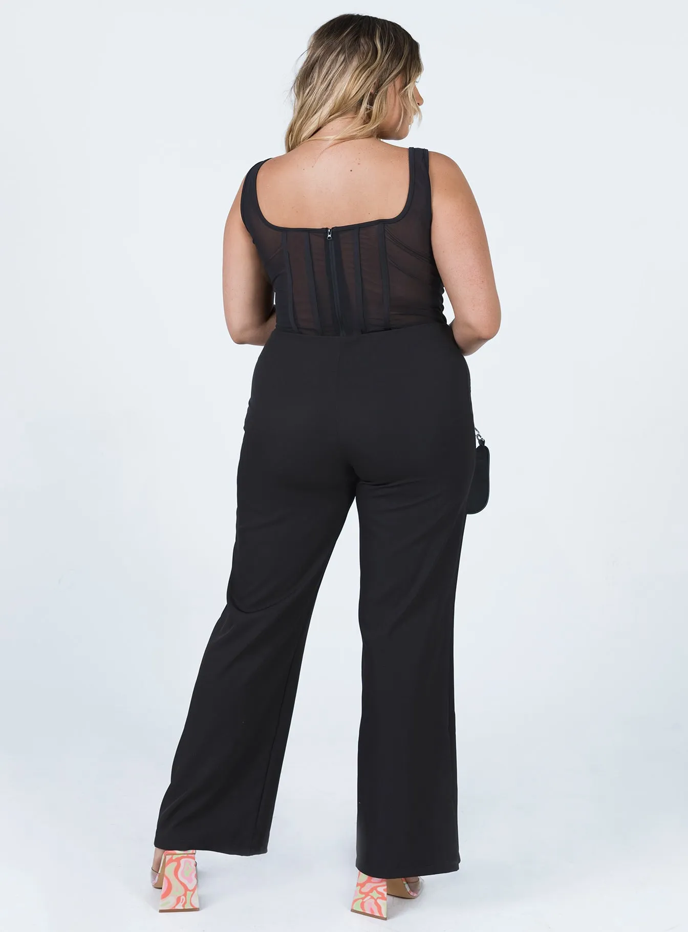 Christie Low Rise Pants Black Chic casual Premium Look