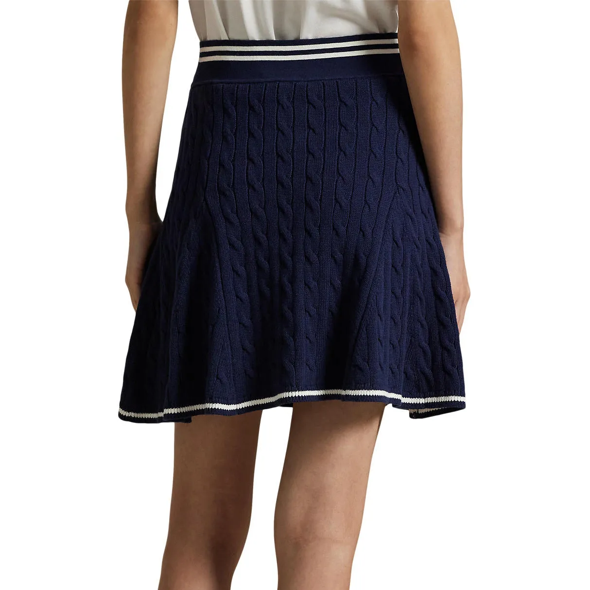 RLX Ralph Lauren Women's Knit A-Line Golf Skort - Refined Navy/White Splash Simple Fashion Cozy Tones