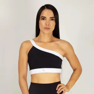 Anti-microbial Animal Print Top deportivo para mujer a un solo hombro