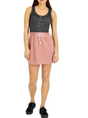 Crafted Detail Women's Plain Solid Skirt,Brown