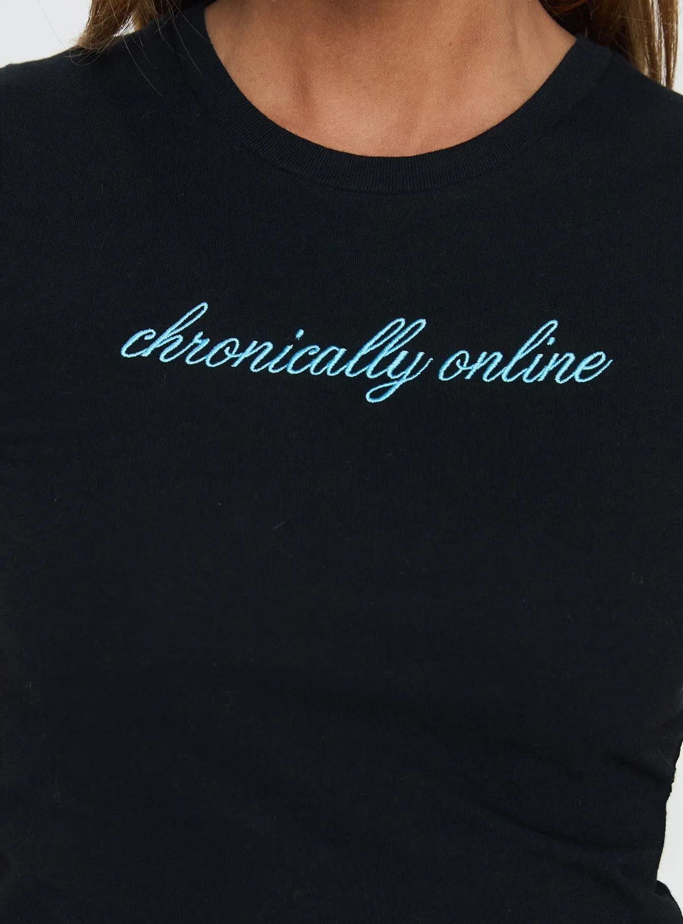 Chronically Online Graphic Top Black Odor Resistant Treatment Hiking durability