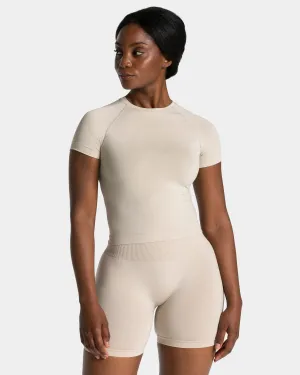 Timeless Pro T-Shirt "Cream" Anti Pilling Treatment Soft Design