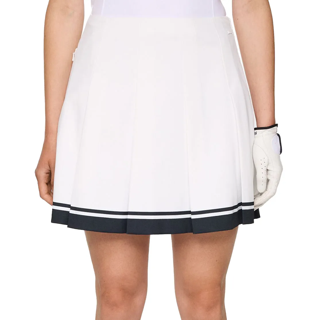J.Lindeberg Women's Beth Golf Skirt - White Easy Fit